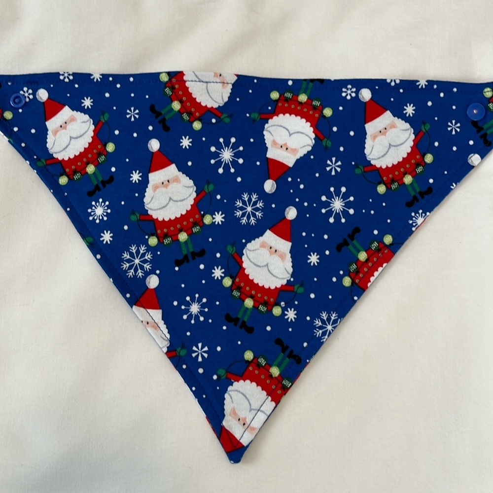 Handmade Santa baby bandana bib